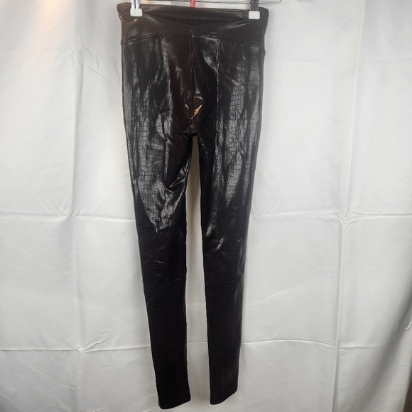SPANX snake print leggings size XS in EUC very dark brown - Picture 5 of 6